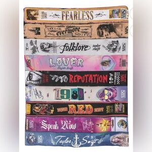 TAYLOR SWIFT ALBUM LAP BLANKET 50”x60” ERAS REPUTATION RED LOVER SHOWGIRL